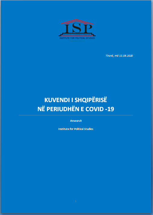 ISP – KUVENDI I SHQIPËRISË NË PERIUDHËN E COVID -19 (Mars-Gusht 2020)