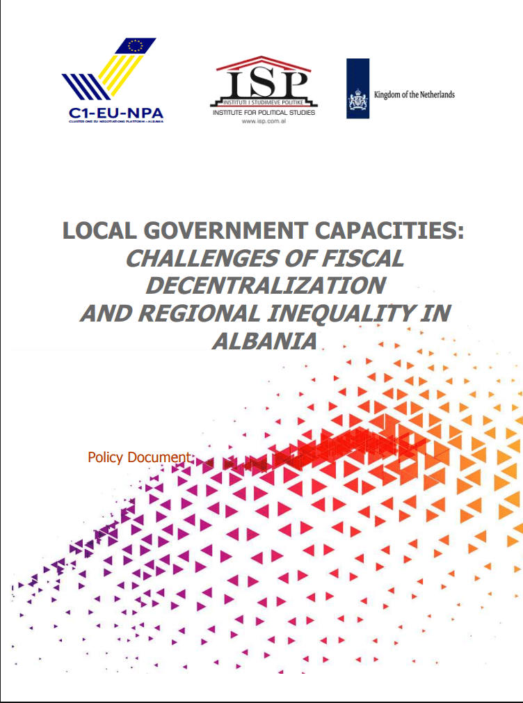 ISP:  Kapacitetet e pushtetit vendor: Sfidat e decentralizimit fiskal dhe pabarazia rajonale në Shqipëri