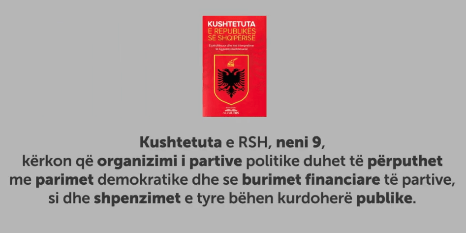 Video sesibilizuese: Koha për reformë në legjislacion, për parti me integritet dhe llogaridhënëse