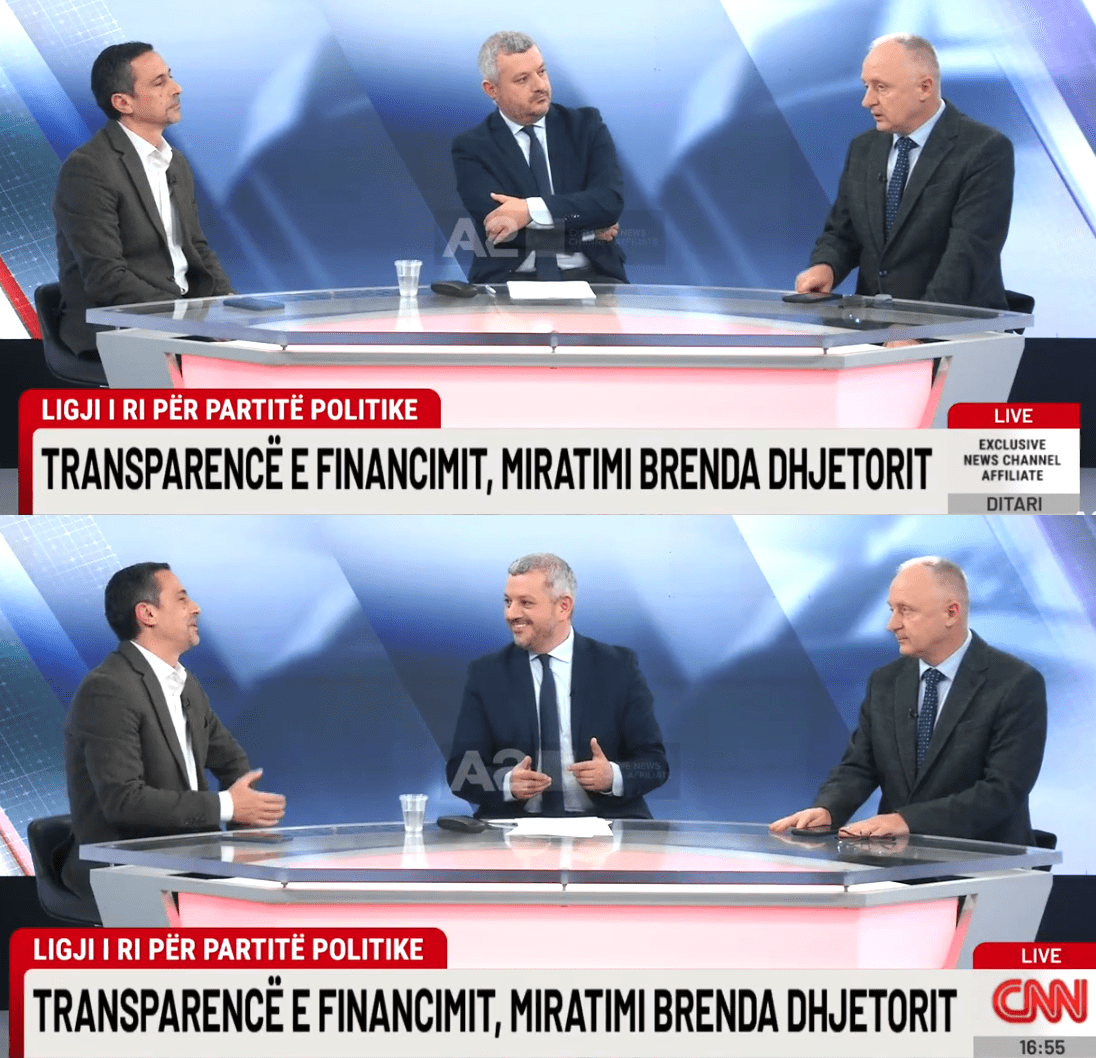 A2: Debat televiziv mbi problematikat e legjislacionit mbi partitë politike dhe zgjedhjet