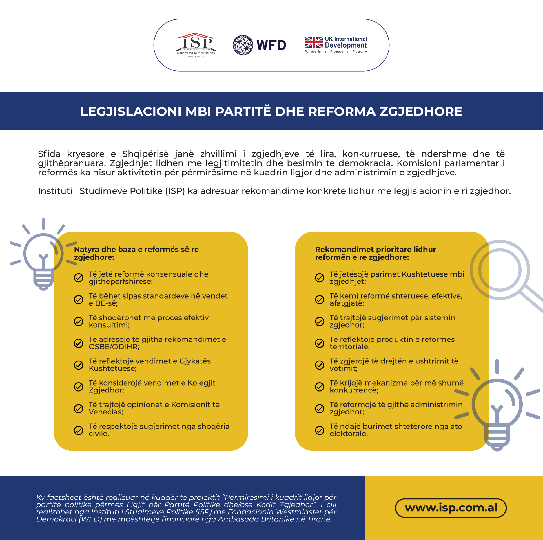 Factsheet: Për ligjin e ri mbi financimet politike / elektorale