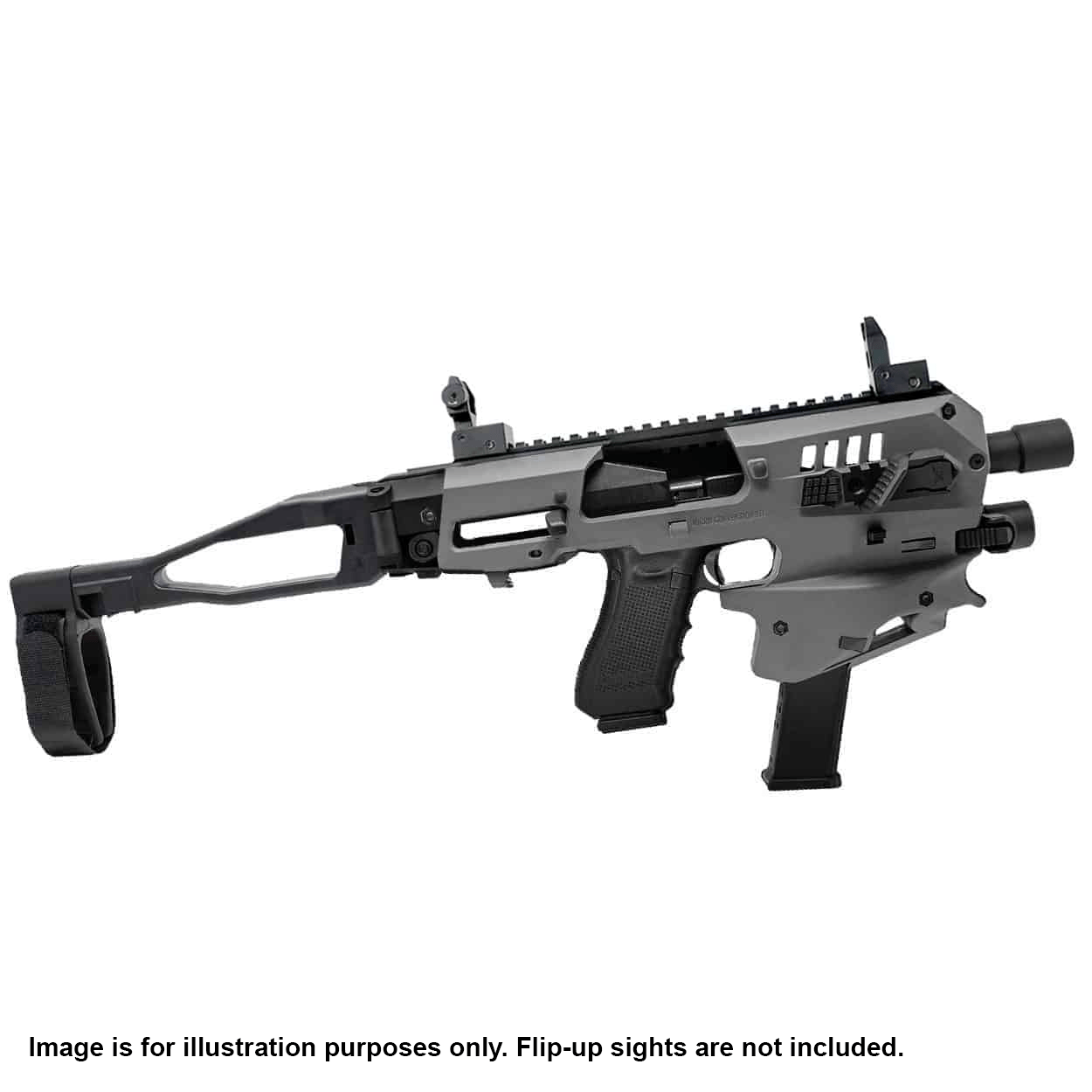 MCK Micro Conversion Kit for Ruger RXM - Gray, Stabilizing Brace