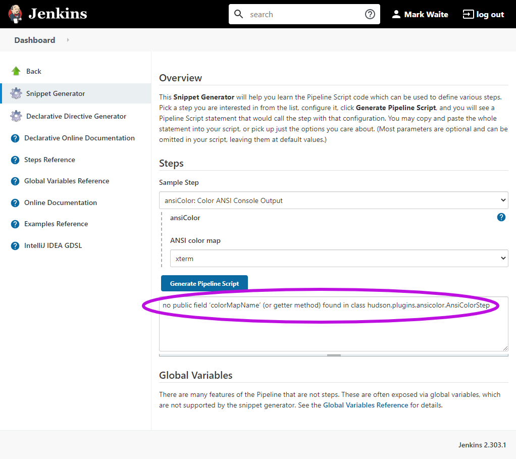 Us army peo intelligence, electronic warfare & sensors. Jenkins 66684 Pipeline Syntax Snippet Generator Fails With Ansicolor Plugin 1 0 0 Jenkins Jira