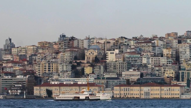 Cihangir Mosque in Cihangir overlooking the Bosphorus in Istanbul