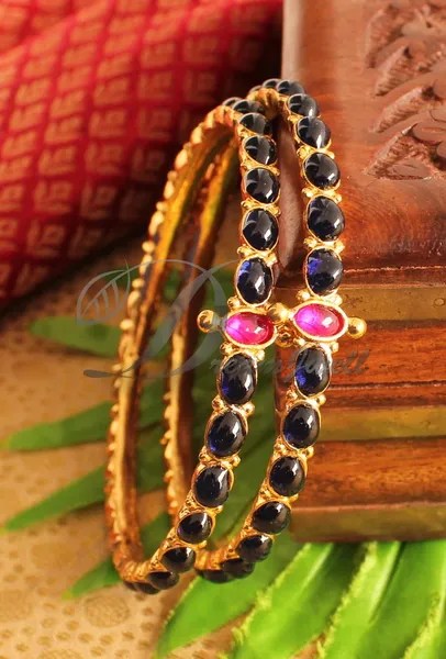 The benevolence la mission is to spread generosity with each piece of jewelry. Bangles | Temple, Matt Finish, Kemp, CZ, AD imitation