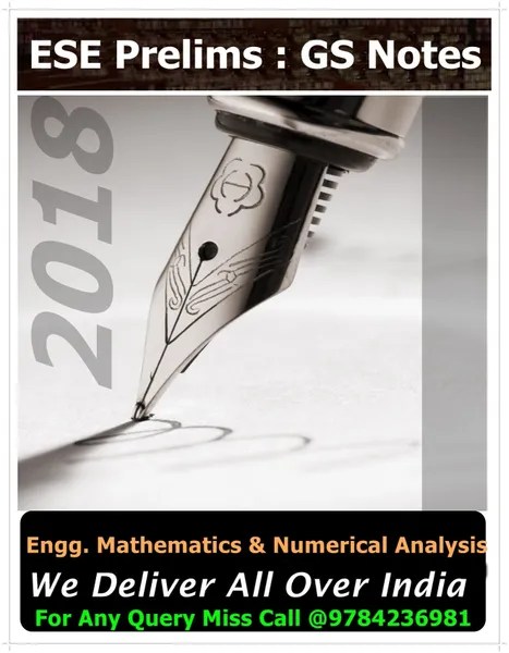 109 Ese Prelims Gs Notes Engineering Mathematics Numerical Analysis 2018