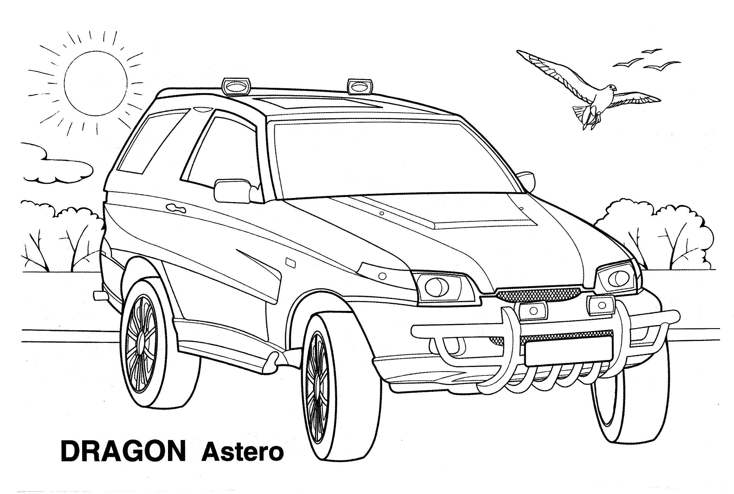 Disegni da colorare Jeep lo sport