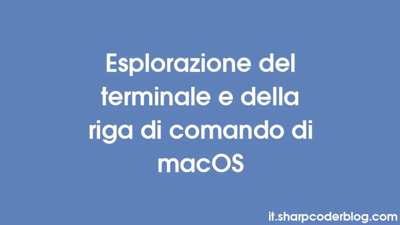 Exploring Macos Terminal And Command Line Sharp Coder Blog - Ocean Design Collection - Full HD Quality