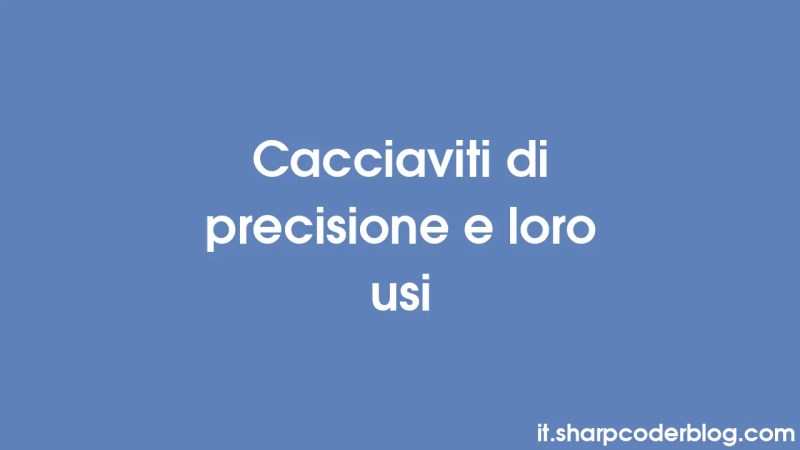 Cacciaviti Di Precisione E Loro Usi Sharp Coder Blog - High Resolution Ocean Backgrounds for Desktop