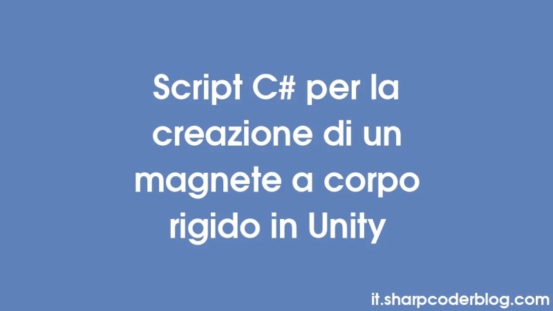 Implementazione Della Fisica Nei Giochi Made In Unity Sharp Coder Blog - Modern Ultra HD Space Backgrounds | Free Download