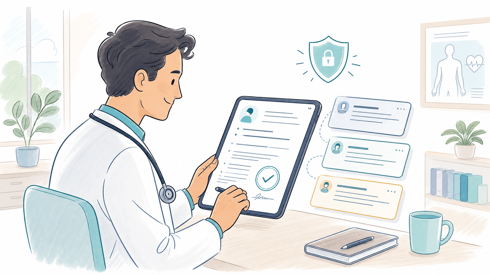 Sign notes for traceable clinical records