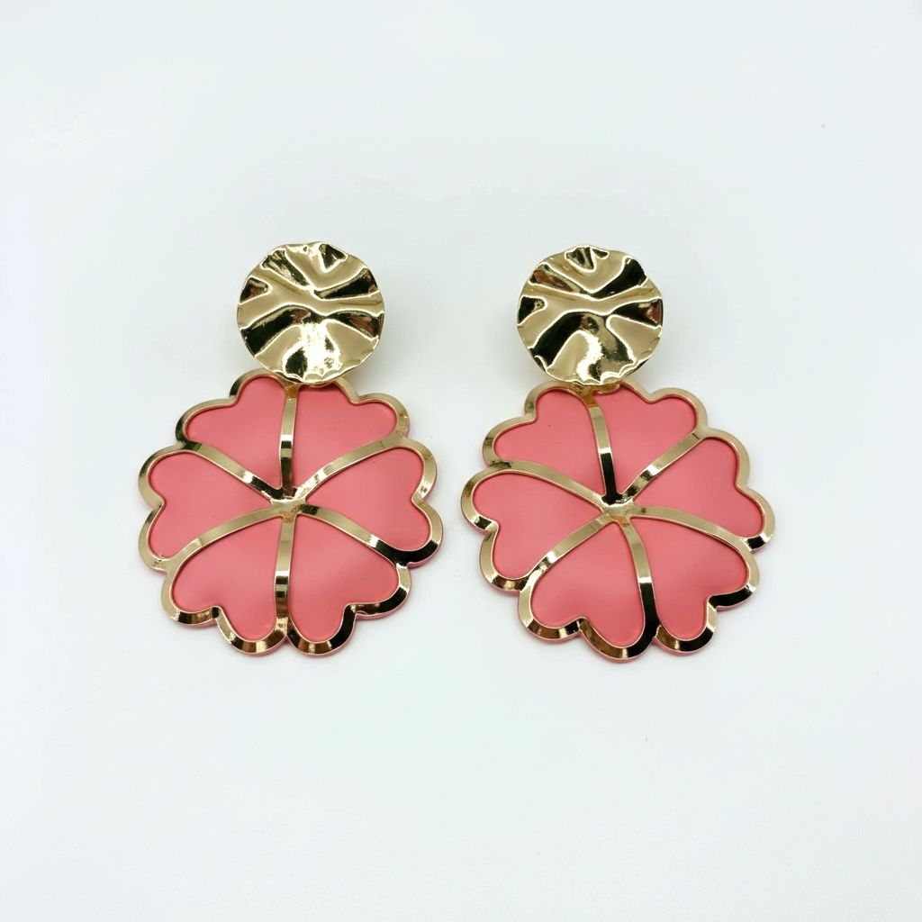 Pink Fleur Statement Drops