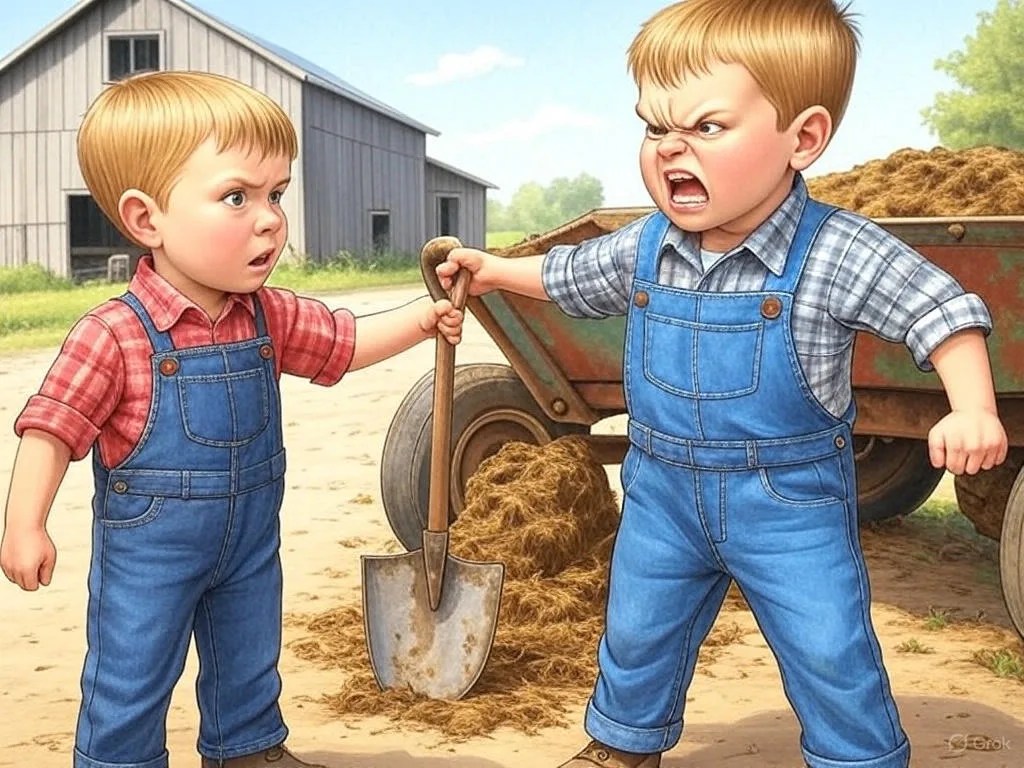 AI drawing of two friends disagreeing