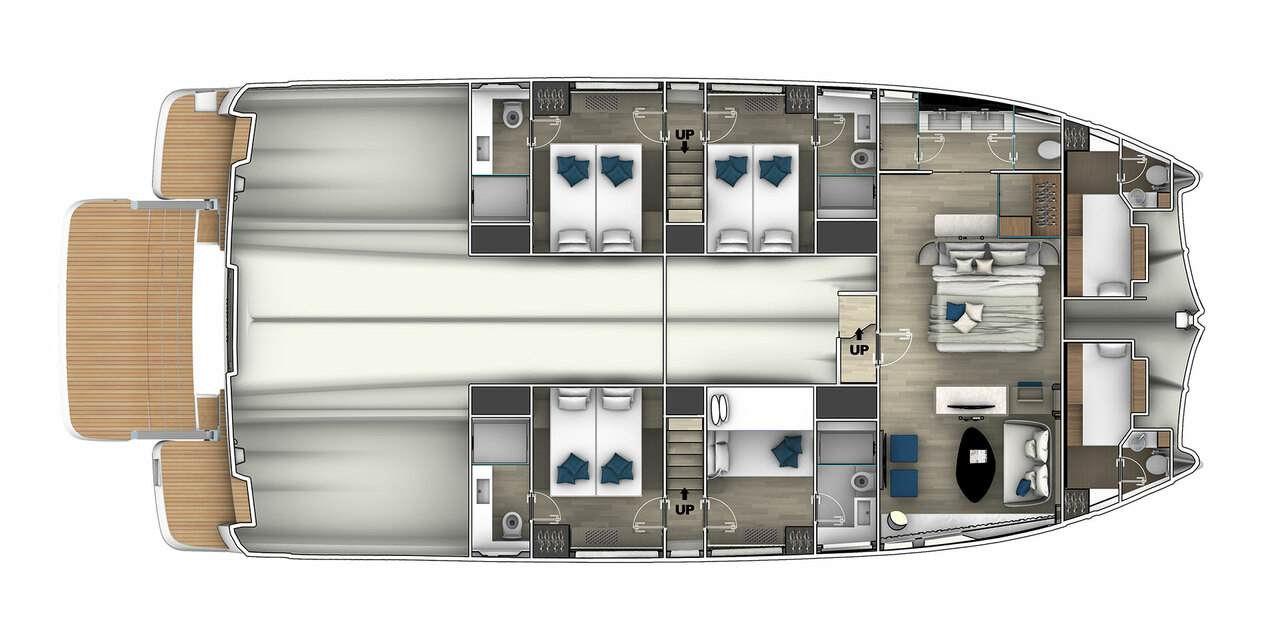 layout Prestige M8 lower deck 3