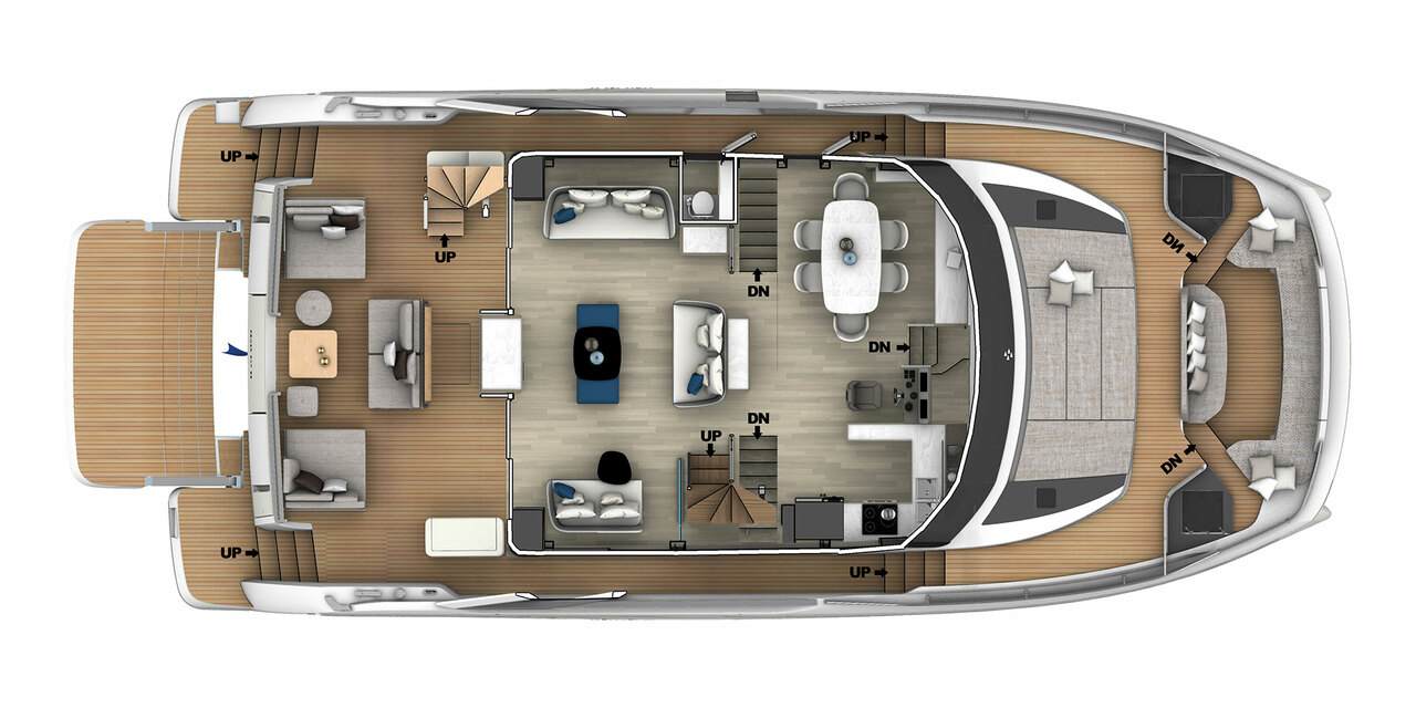 layout Prestige M8 main deck 2