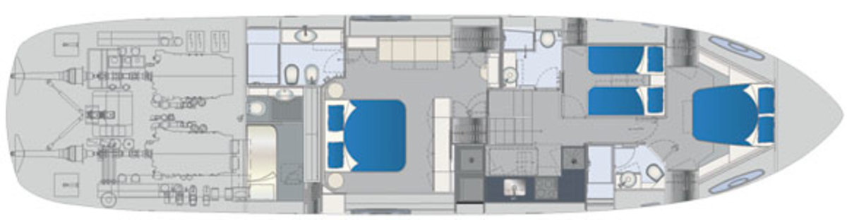 layout pershing 70 deckplans lower deck