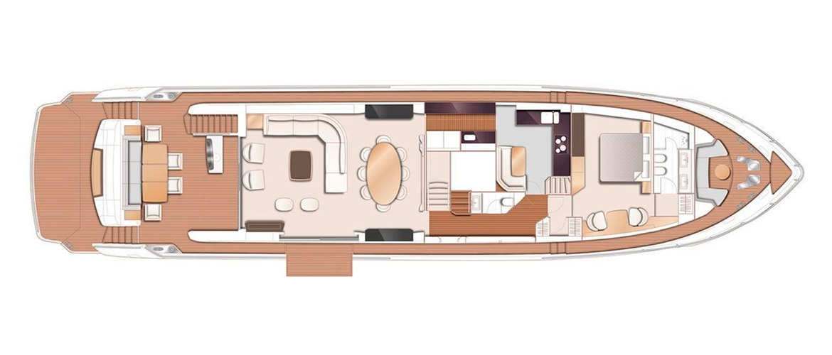 Layout Princess-30M-main-deck