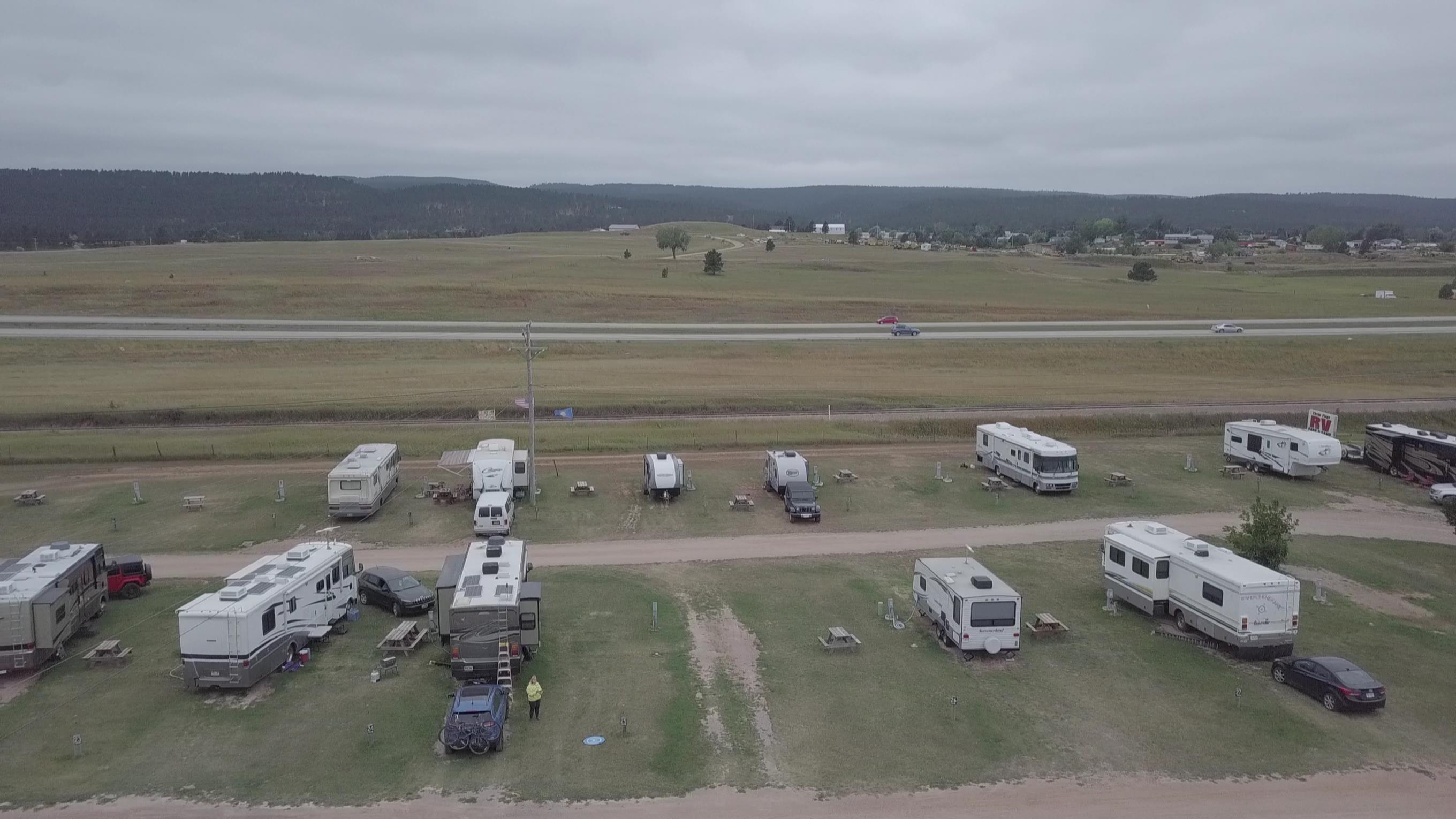 South Dakota, Black Hawk Three Flags RV Park ITCHY FEET and an RV