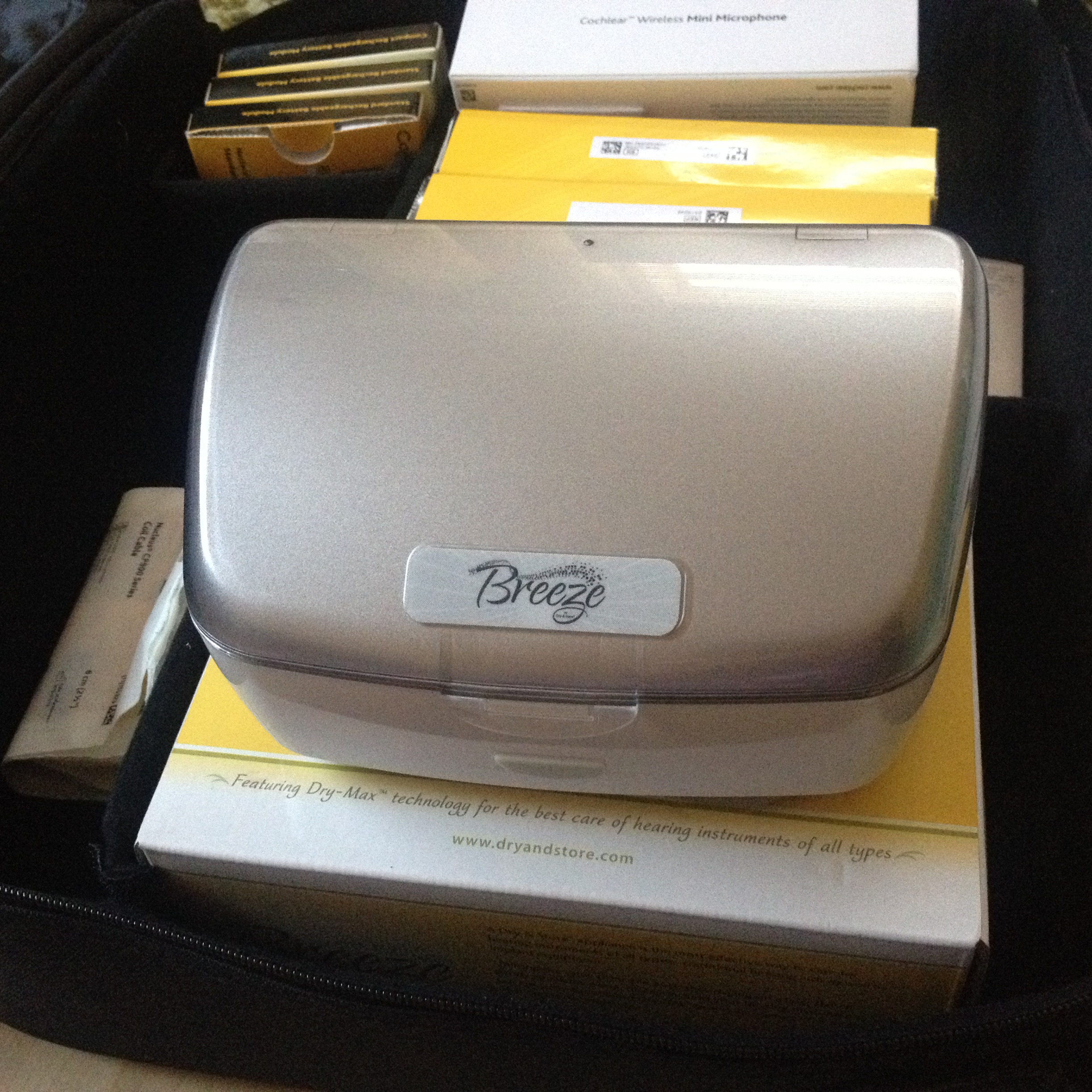 Dry and store box. This is a plug in box that you store your processor in over night