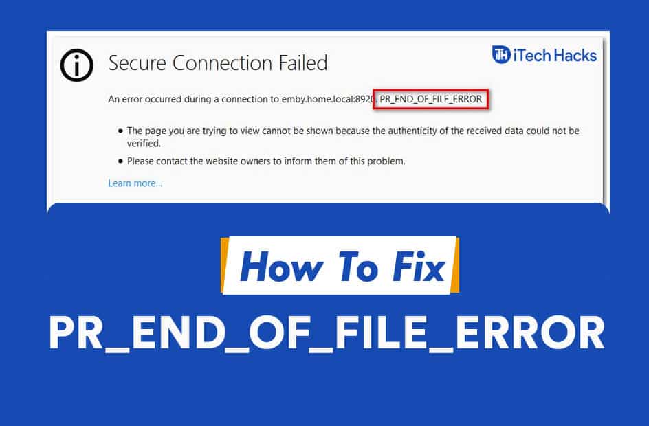 Eof error when reading a line. Secure connection failed. error end. error firefox. write error in the file.