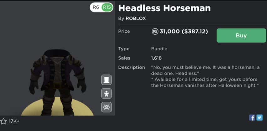 How Much Is Headless On Roblox Real Money Cost 3 852x420 