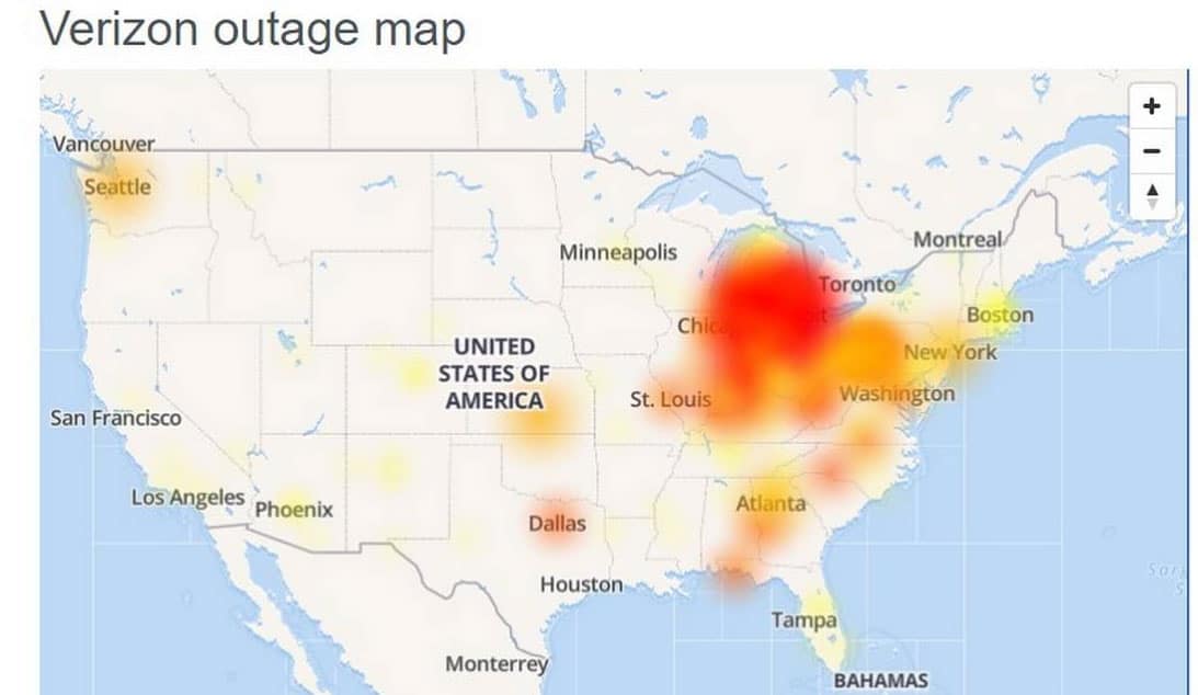 Is Verizon Down Or Not Working Today Verizon Outage Tracker 2024 Outage Map 