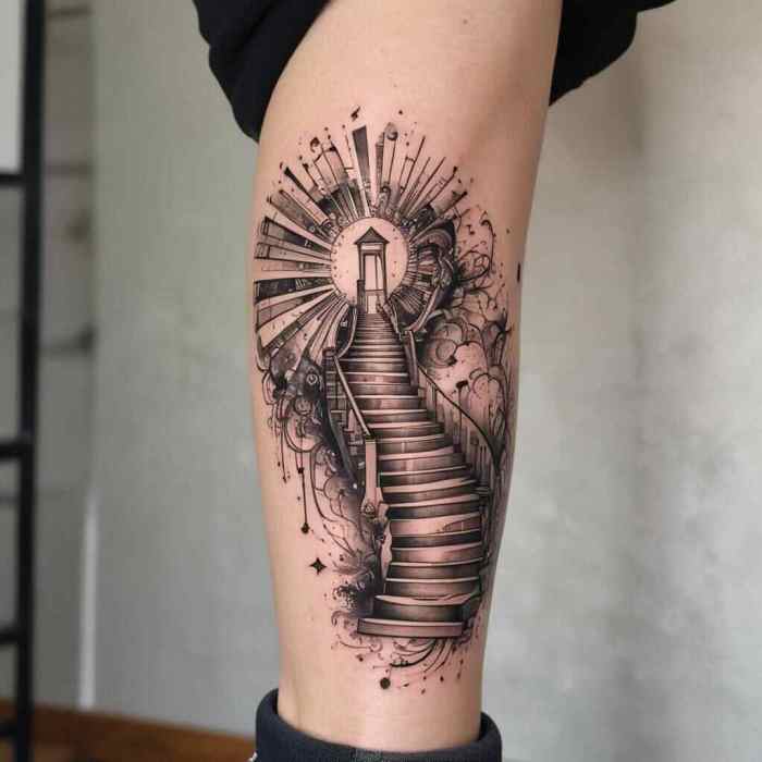 Abstract Light Rays tattoo