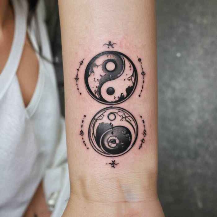 Anime Yin Yang tattoo