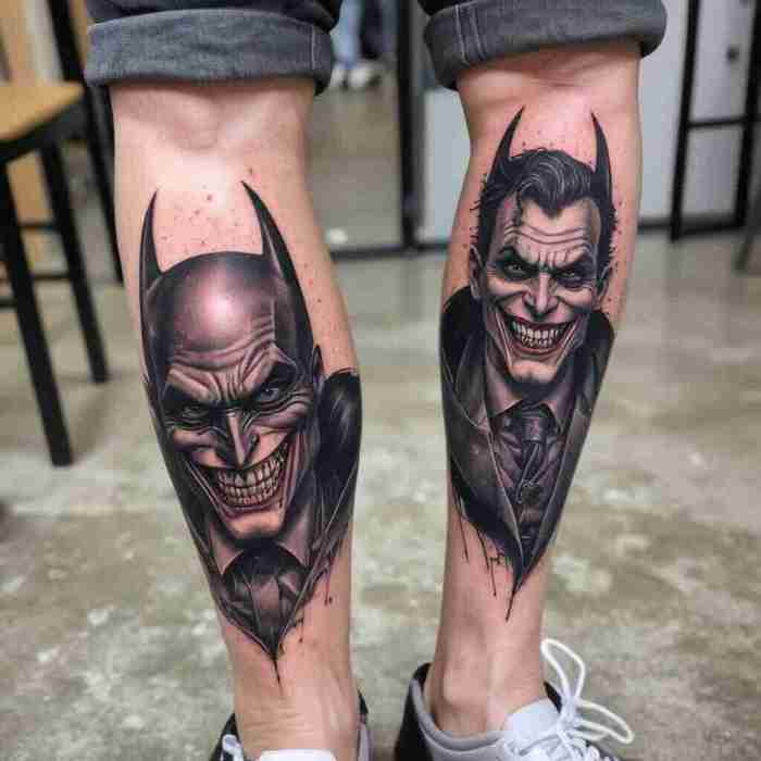 Batman vs. Joker Tattoo