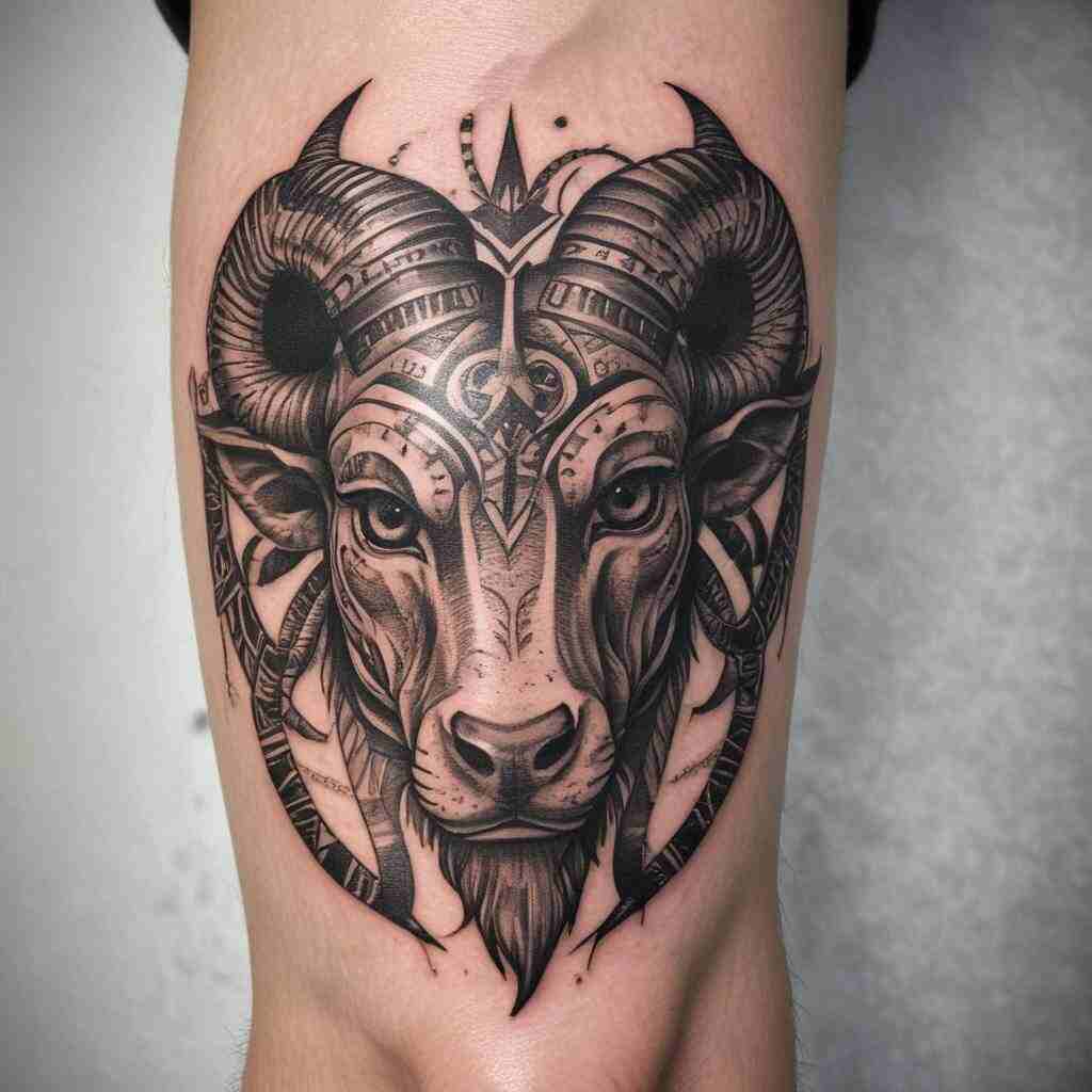 Capricorn Tribal Design tattoo