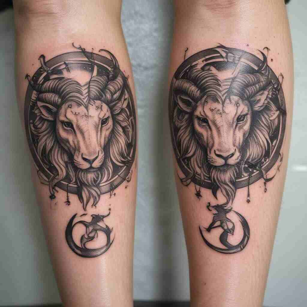 Capricorn and Leo Tattoo