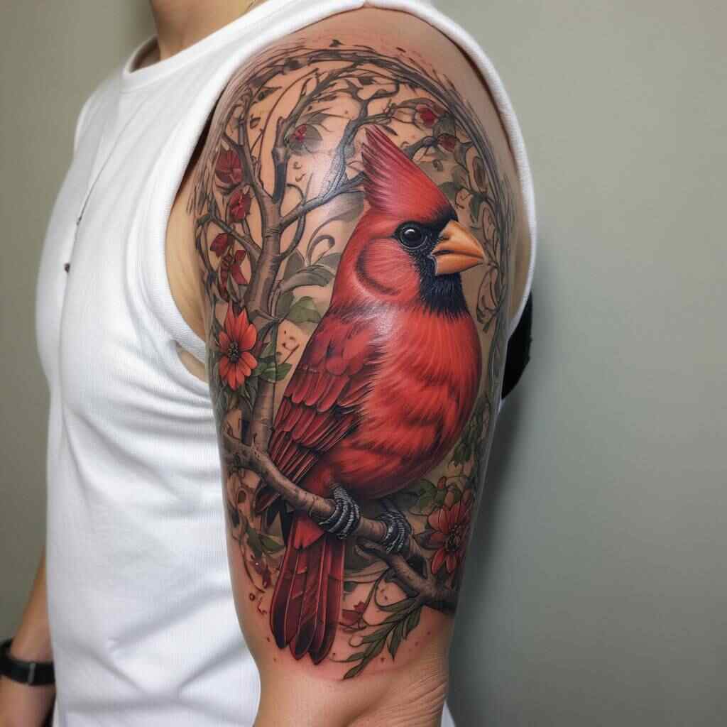 45 Graceful Cardinal Tattoos That Symbolize Soul and Sophistication