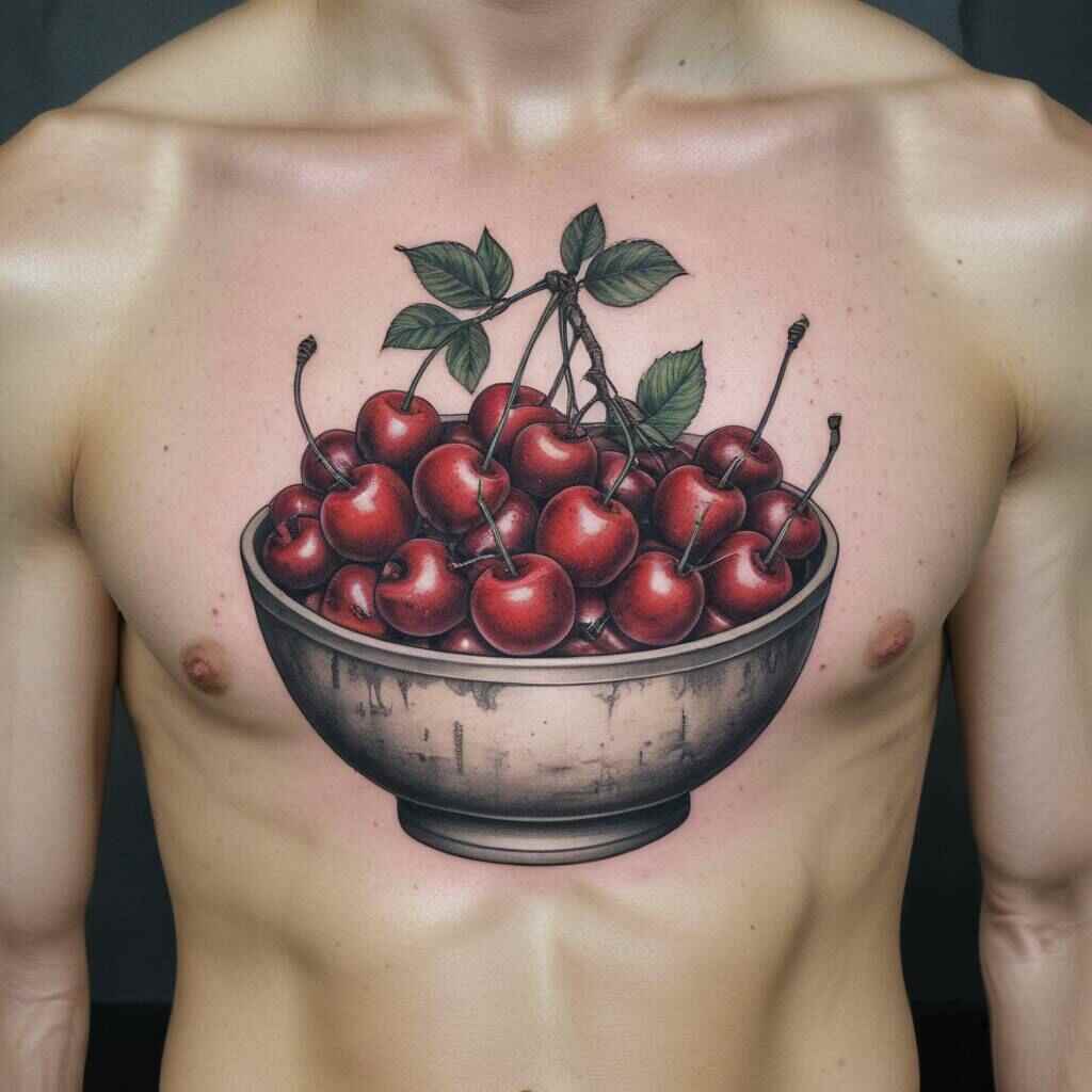 Cherries in a Bowl Tattoo
