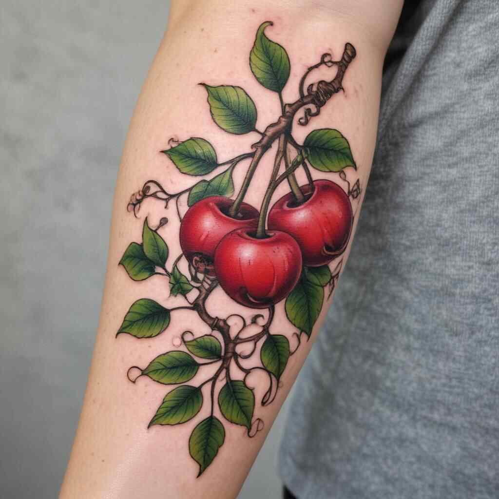 44 Irresistibly Cute and Creative Cherry Tattoo Ideas to Show Off Your Fun and Playful Side