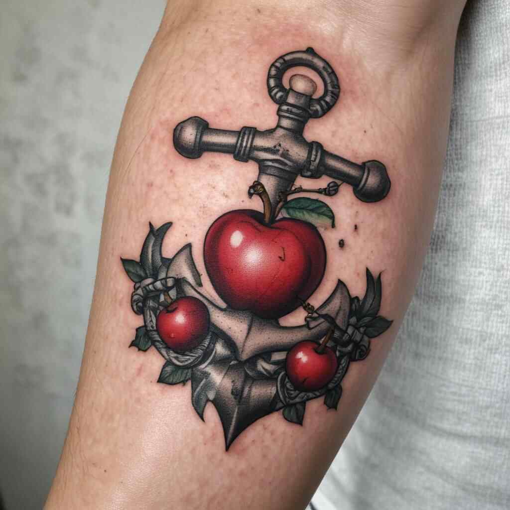 Cherry and Anchor tattoo