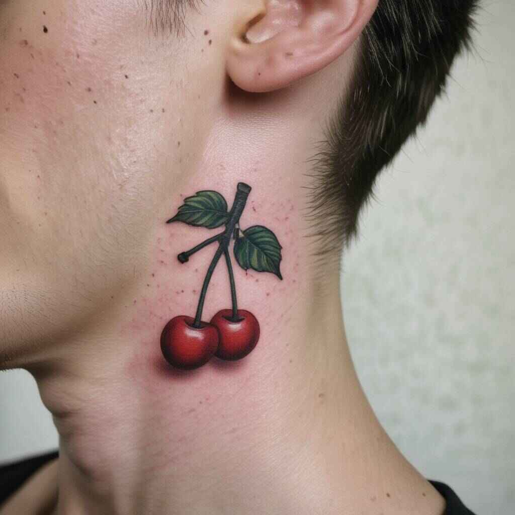 Cherry with a Quote tattoo