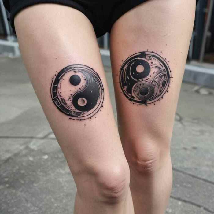 Cyber Yin Yang tattoo