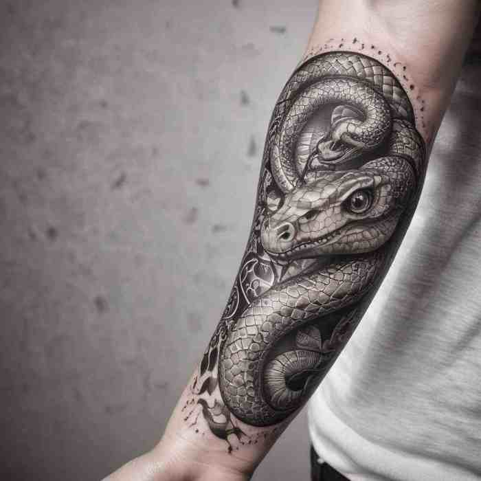 Dotwork Snake tattoo