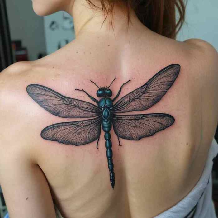 Dragonfly with Dynamic Wing Motion Effect tattoo