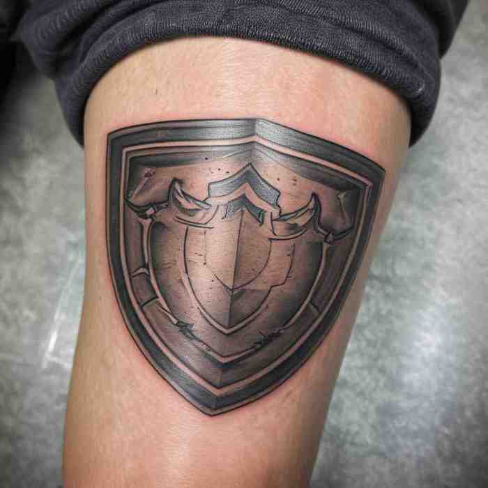 Dual Shield Design tattoo