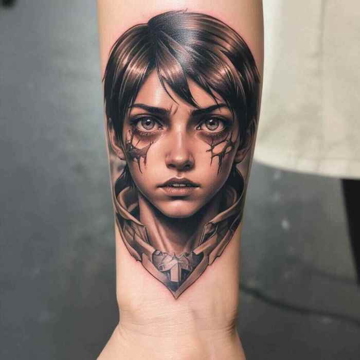 Eren in Titan Form tattoo