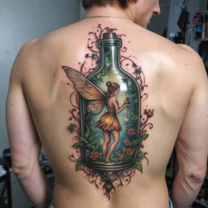Fairy in a Bottle tattoo