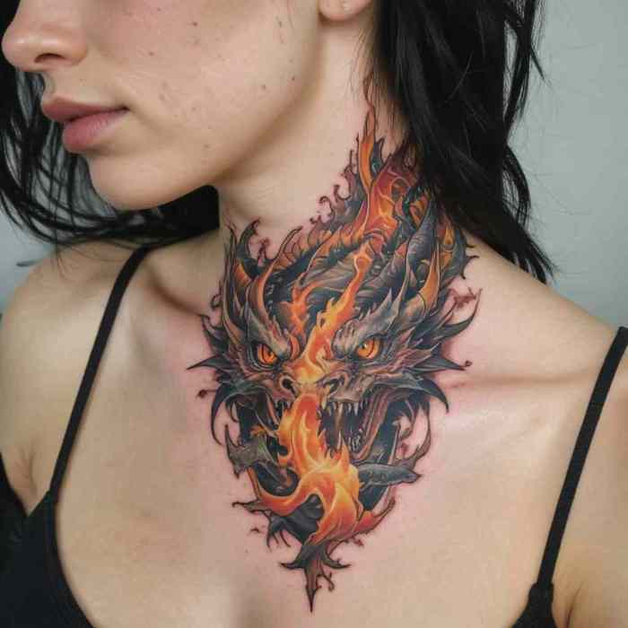 Flame Dragon Tattoo