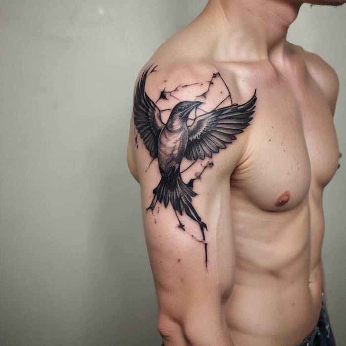 Forearm Swallow Tattoo