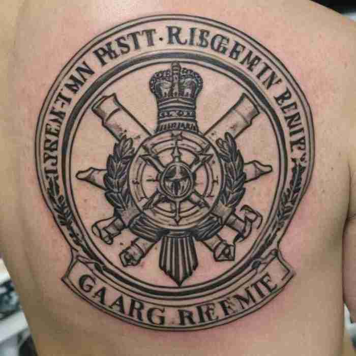 Garrison Regiment Logo Tattoo
