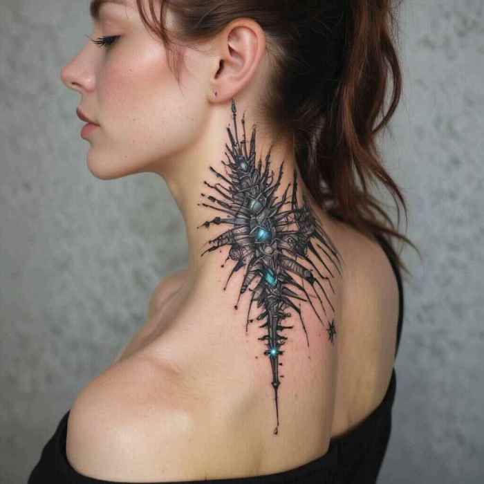 Glowing Spines Tattoo