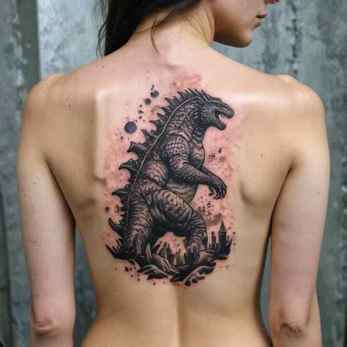 Godzilla Footprint tattoo