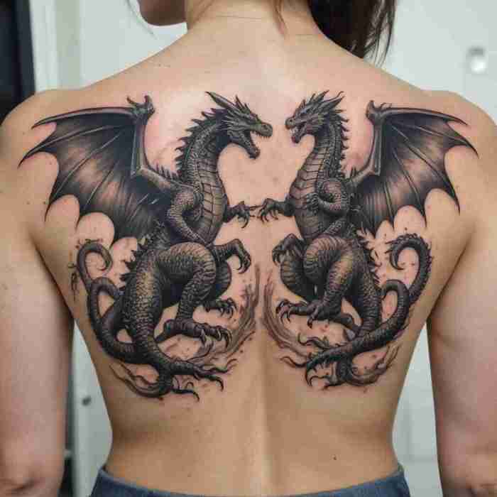 Godzilla vs. Ghidorah tattoo