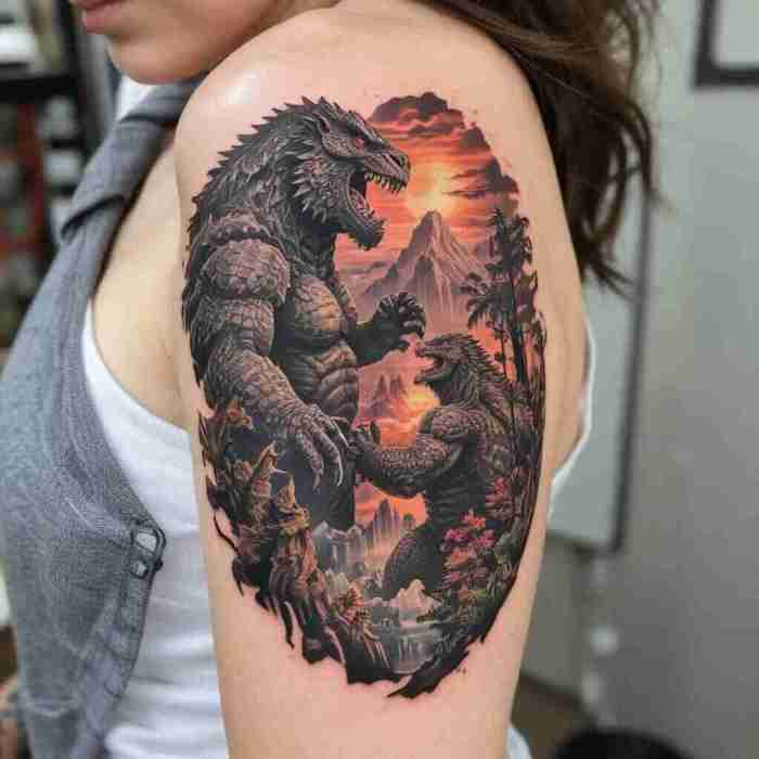 Godzilla vs. Kong tattoo
