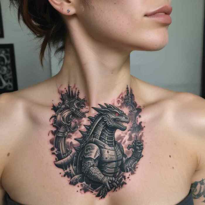 Godzilla vs. Mechagodzilla Tattoo